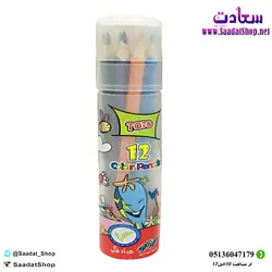خرید و قیمت مداد رنگی 12 رنگ استوانه ای توتو - فروشگاه سعادت - ارزان فروشی هنر ماست