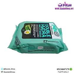 خرید و قیمت دستمال مرطوب آبرسان نینو مدل Double Hydra حاوی عصاره آلوئه ورا -