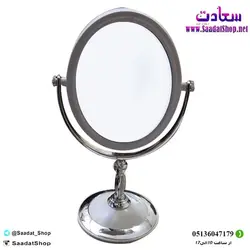 خرید و قیمت آیینه پایه دار دوطرفه گرد مدل بیضی - فروشگاه سعادت - ارزان فروشی هنر ماست