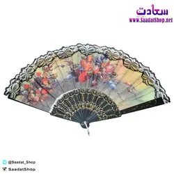 خرید و قیمت بادبزن دستی زنانه طرح گلدار - فروشگاه سعادت - ارزان فروشی هنر ماست