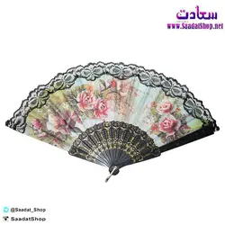 خرید و قیمت بادبزن دستی زنانه طرح گلدار - فروشگاه سعادت - ارزان فروشی هنر ماست