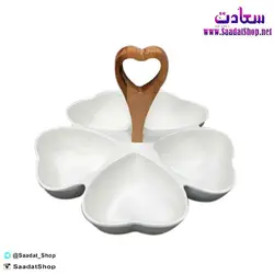 خرید و قیمت اردو خوری دسته چوبی 5قلب سرامیکی - فروشگاه سعادت - ارزان فروشی هنر ماست