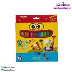 خرید و قیمت مداد رنگی 24 رنگ آریا - فروشگاه سعادت - ارزان فروشی هنر ماست