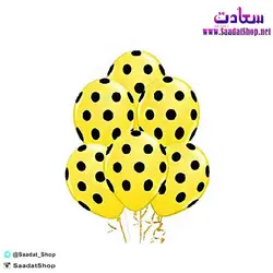 خرید و قیمت بادکنک زرد خال مشکی 4 عددی - فروشگاه سعادت - ارزان فروشی هنر ماست