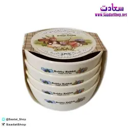 خرید و قیمت کاسه رنگی 4 عددی طرح خرگوش - فروشگاه سعادت - ارزان فروشی هنر ماست