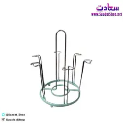 خرید و قیمت پایه جا لیوانی استیل فنر دار - فروشگاه سعادت - ارزان فروشی هنر ماست
