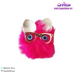 خرید و قیمت عروسک گربه پشمالو آویز سرخابی - فروشگاه سعادت - ارزان فروشی هنر ماست