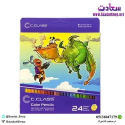 خرید و قیمت مداد رنگی 24 رنگ سی کلاس - فروشگاه سعادت - ارزان فروشی هنر ماست.