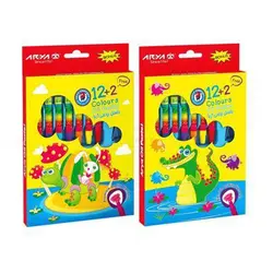 مداد شمعی 14 رنگ آریا