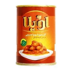 کنسرو لوبیا چیتی در سس گوجه فرنگی 400 گرمی اویلا