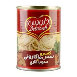 کنسرو مایه ماکارونی با قارچ 400 گرمی دلوسه