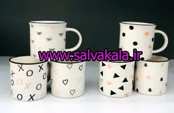 ليوان متوسط دسته دار طرح دار