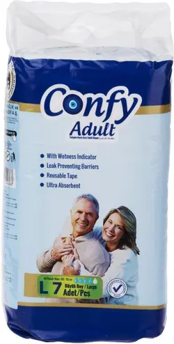 پوشک بزرگسال کانفی مدل largeبسته 7 عددی