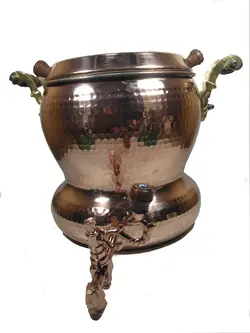 کتری روگازی 4 لیتری مسی به همراه قوری