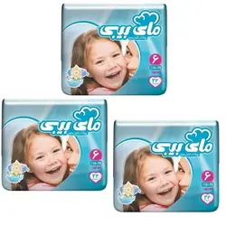 پوشک مای بیبی آبی سری مهربان با پوست سایز 6 بسته 24 عددی