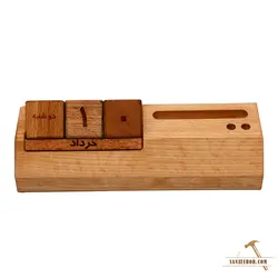 تقویم رومیزی چوبی کد 42