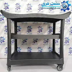 ترولی سه طبقه PVC مشکی