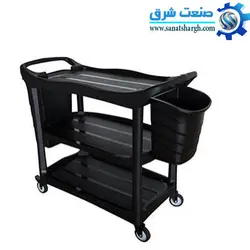 ترولی سه طبقه PVC مشکی