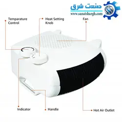 بخاری فن دار روميزی CYBER 8887