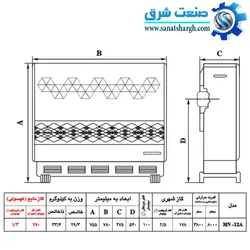 بخاری گازی هوشمند نیک کالا مدل الماس 1200