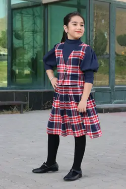 ست بلوز و دامن و جلیقه دخترانه کد65