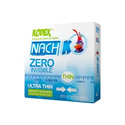 کاندوم فوق نازک کدکس مدل Zero Invisible بسته 3 عددی