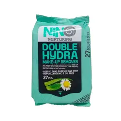 دستمال مرطوب پاک‌کننده آرایش نینو مدل Double Hydra بسته 27 عددی