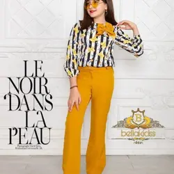 ست شومیز شلوار دخترانه پروانه ویژه عید سایز 50 تا 65