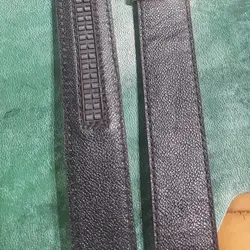 کمربند ریلی چرم طبیعی گاوی مردانه رنگ مشکی ، بدون سگک مخصوص سگک ریلی 3.5 سانت