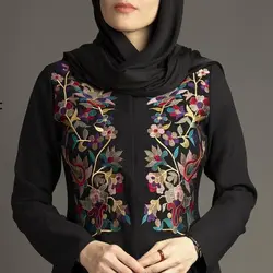 مانتو شلوار مشکی و سورمه ای مجلسی پردیس جنس فیونا گلدوزی شده دکمه دار سایز40 تا 48 با