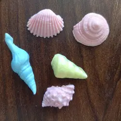 صابون صدف پک 5 عددی معطر مناسب هدیه به بچه ها و جشن حرف ص بسته بندی در سلفون