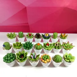 کاکتوس کوچک خمیری-کاکتوس مصنوعی-گل مصنوعی-کاکتوس دکوری-کاکتوس خمیری-گلدونه