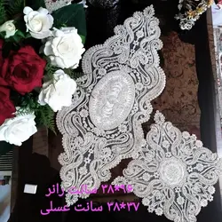 رومیزی های خاص و اعلا سه تکه مخمل دانتل ترک طرحهای جدید و رنگبندی متنوع در غرفه