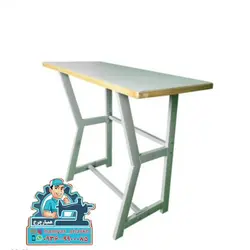 میز چرخ خیاطی سفید ساده بدون برش با پایه فلزیمناسب انواع چرخها و حتی سردوز