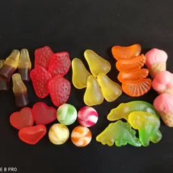 پاستیل مخلوط500گرم آیدین بسته بندی شرکتی