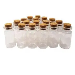 بطری ویال بسته 17 عددی با درب چوب پنبه