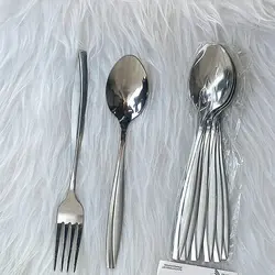 قاشق و چنگال طرح یک خطی ماینز 6 عدد قاشق و 6 عدد چنگال