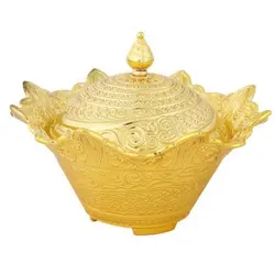 قندان برنجی مدل گرد برند زارا ساخت ترکیه رنگ طلایی تعداد: 1