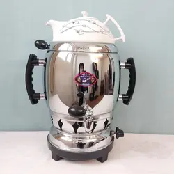 سماور گازی برنجی سه کاره مدل آپولون 6 لیتری با قوری فروش ویژه به قیمت تولید