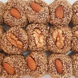 توپک خرمایی مغزدار کنجدی برکت خرما