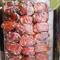 خرما کبکاب 1402 دون چین شده 6000گرمی مستقیم از باغدار پک 6 عددی 1 کیلویی تضمین کیفیت