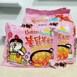 نودل کره ای کاربونارا پنیر و خامه نودل تند متوسط رامن مرغ کاربو پنیر و خامه