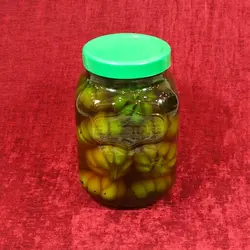 سیر ترشی 3 ساله با سیاهدانه و سرکه انگور خانگی جدید
