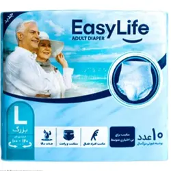 پوشک بزرگسال ایزی لایف شورتی سایز بزرگ 10 عددی