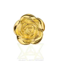 دستگیره گل رز طلایی اکسسوری ظروف و یراق الات تزیینی