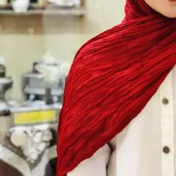 شال چروک وال نخی هندی دو متری در رنگ بندی کامل