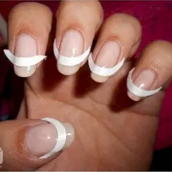 برچسب فرنچ ناخن نوار دیزاین کاشت ناخن انواع مواد کاشتناخن طراحی ناخون لاکژل ژلیش لاک ژل تاپ کات بیسژل تاپ شاین موجوده