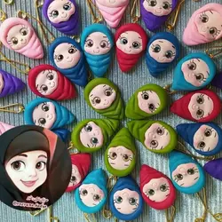 گیره روسری عروسکی خمیری مدل مقنعه