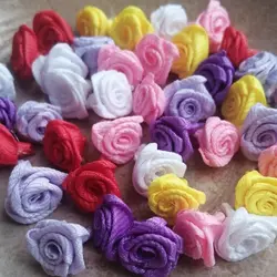 2 عدد شکوفه رنگی ریز روبان گروگن خرجکار تزیین