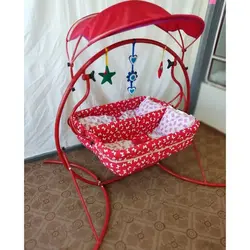 گهواره دوقلو ننو دوقلو فلزی نوزاد جنس درجه 1 دارای تشک و بالشت و بلبرینگ وصفحه پلاسفرم مخصوص